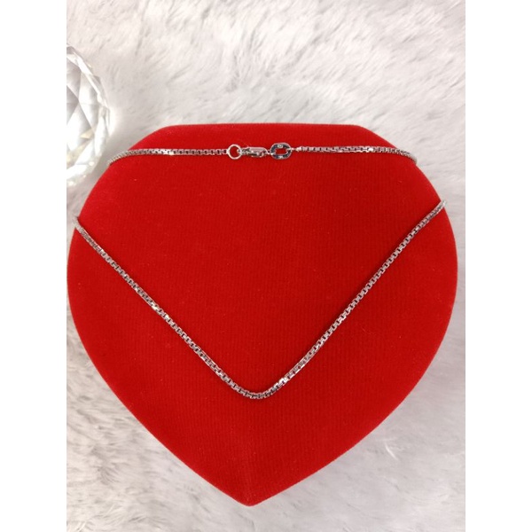 kalung italy, emas putih, kadar 420 (9k)