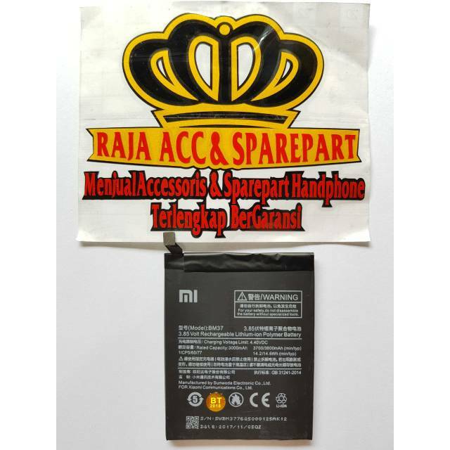Baterai XIAOMI Mi5S Plus Mi 5S Plus Mi5+ BM37 ORIGINAL BERGARANSI