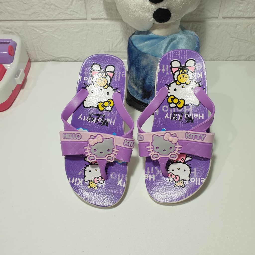 Sandal Jepit Anak Permpuan Karakter hello kittty lucu import Karet yjd 999 1k