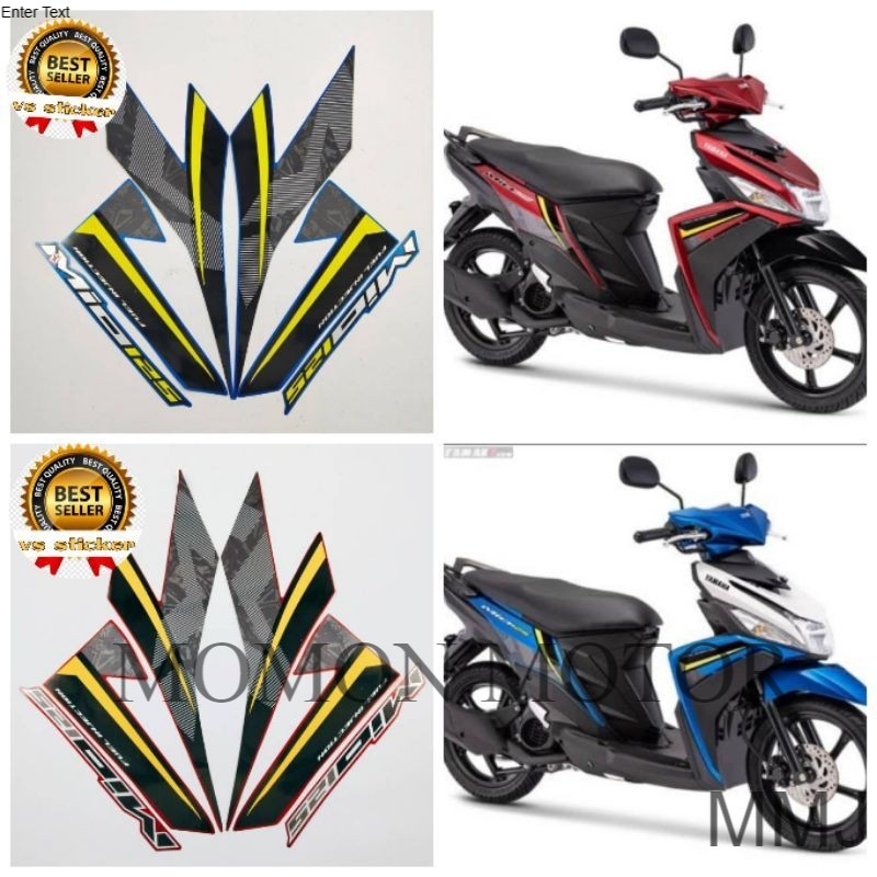STRIPING STICKER YAMAHA MIO M3 2018 BIRU MERAH