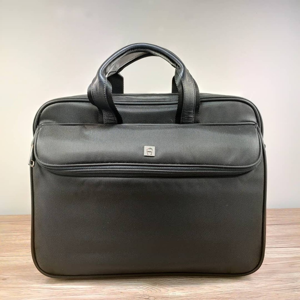 Aigner Black Brief Case Bag