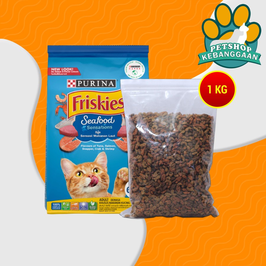 Makanan Kucing Friskies Repacking 1kg - Seafood