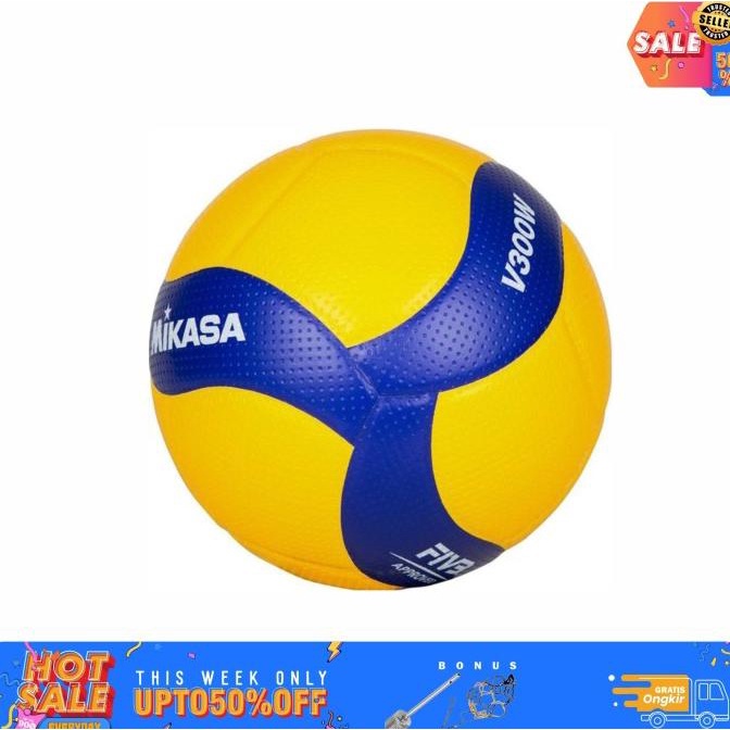 [[COD]] BOLA VOLI MIKASA V300W ORIGINAL+ PENTIL & JARING MIKASA SALE Kode 597