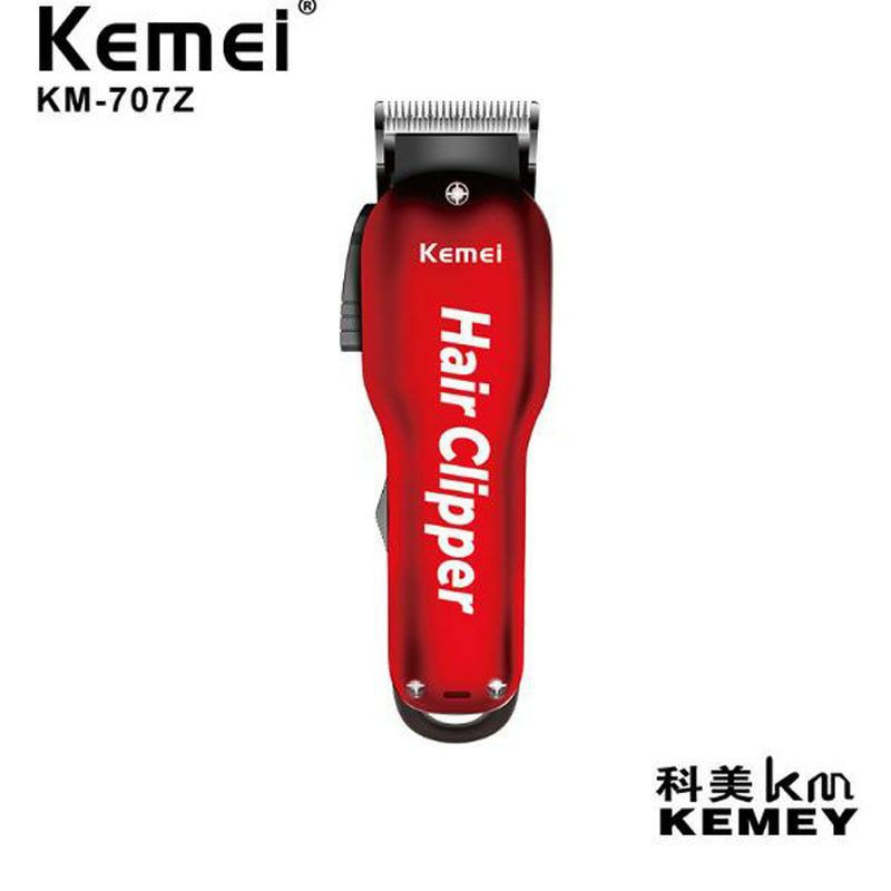 Kemei Alat Cukur Elektrik Hair Trimmer Shaver Rechargeable Battery - KM-707z - Red