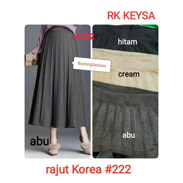 Rok import (RK KEYSA) rok 7/8 rajut Korea Flare skirt premium mode by toko BUMING fashion