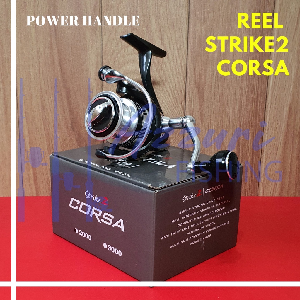 REEL STRIKE2 CORSA POWER HANDLE / REEL PANCING BERKUALITAS /power handel