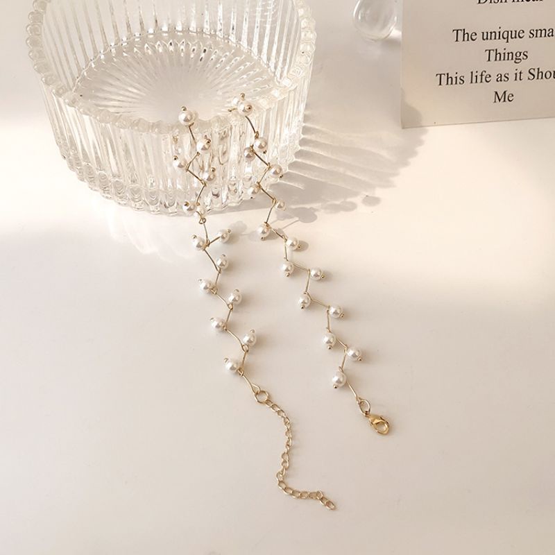 COD Kalung Choker Wanita Mutiara Rangkai Model Korea / Korean Acc Necklace Aksesoris Murah Mewah
