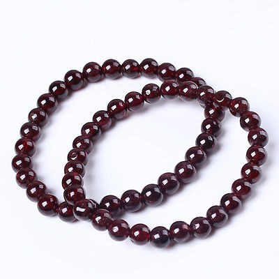 Gelang Batu Natural Garnet Body Glass Original Garansi Natural