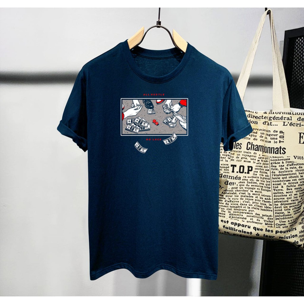 Kaos Distro Kartun DOLLAR NEVY Katun Bed Allsize Fit L