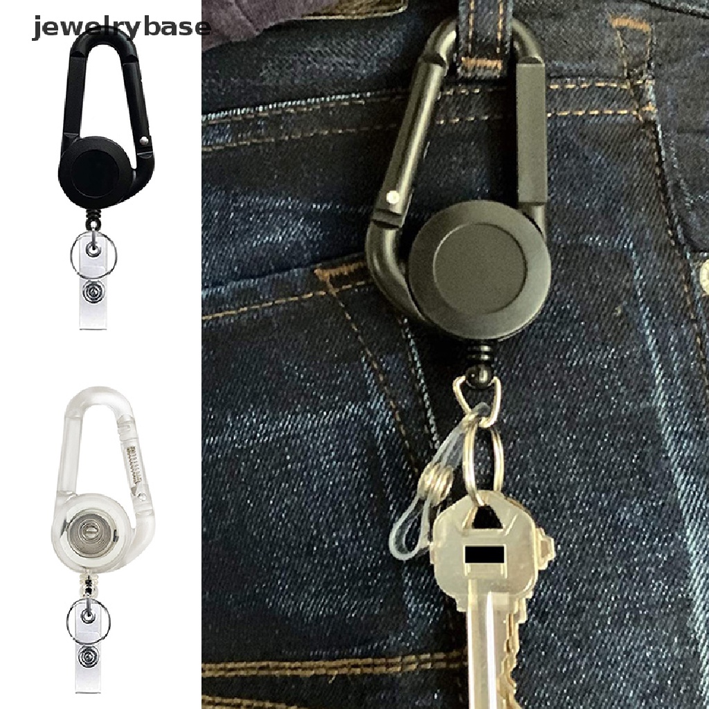 (jewelrybase) Gantungan Kunci Dengan Tali Lanyard Retractable Untuk Kartu ID