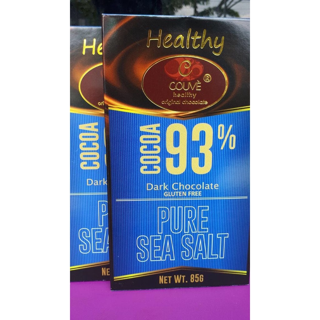 

Couve Healthy Chocolate Gluten Free Dark Choco,Pure Sea Salt,Black Min grosir