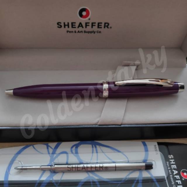

Paket 1 Klik: 1pcs Sheaffer SGC100 Glossy Purple CT Ballpoint + 1pcs Refill Ballpoint