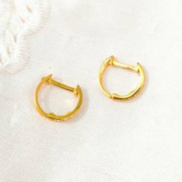 anting emas asli kadar 700 spiral anting korea