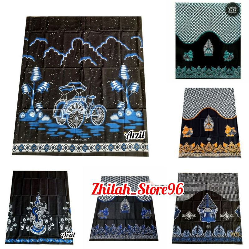 SARUNG ANAK SD ATAU SMP KANG SANTRI| SARUNG ANAK MOTIF SEMAR KAWONG VESPA BECAK GUNUNGAN NU WAYANG P