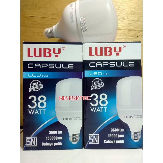 LAMPU LED LUBY CAPSULE 38WATT WARNA PUTIH