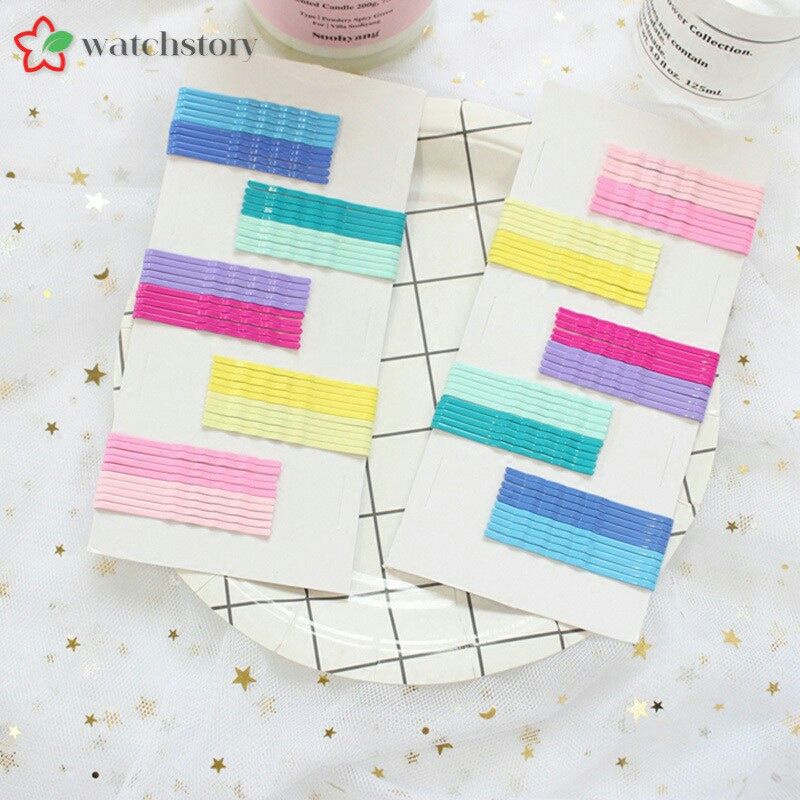 Bobby pin jepit set rainbow colorful isi 50 pcs