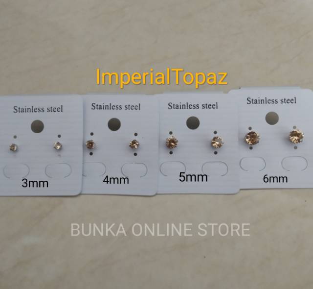 Anting Wanita-Pria Mata Satu TOPAZ Color.-3
