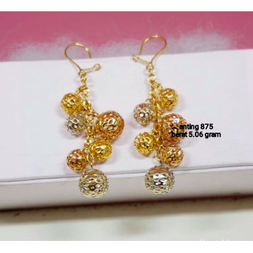 Anting emas 875 23k