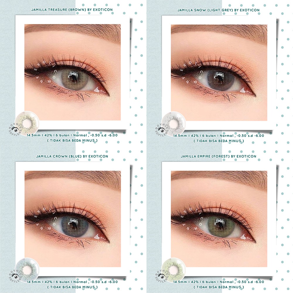 JAMILLA BY EXOTICON "SOFTLENS - X2 - TIDAK BISA BEDA MINUS"