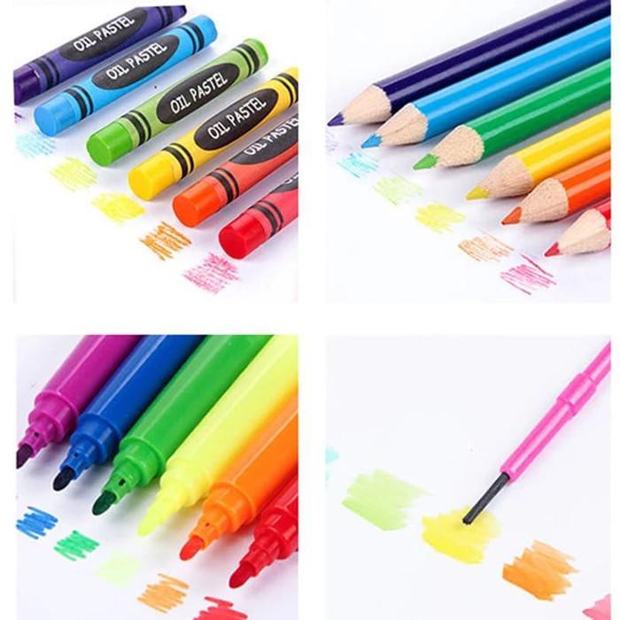 

MAINAN ANAK SET SPIDOL CRAYON 208PCS UNTUK MELUKIS/MEWARNA - BIRU