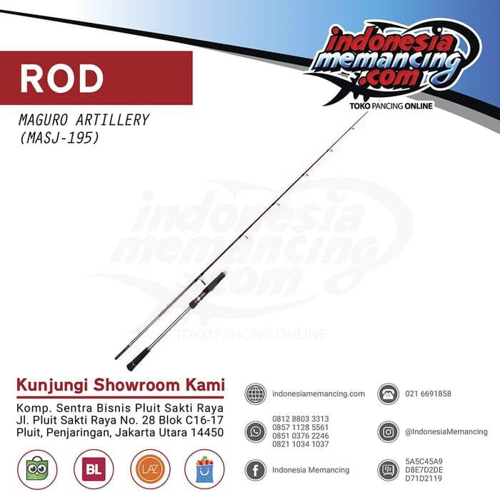 alat pancing mantul habis Joran Maguro Artillery (Slow Fall Jigging) MASJ-195/64M PE-2