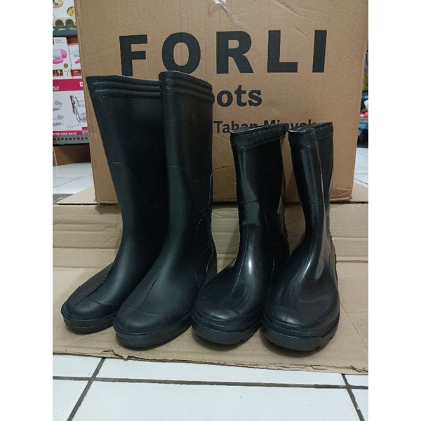 SEPATU BOOT FORLI HITAM PILIH NOMOR PILIH MODEL TINGGI DAN PENDEK