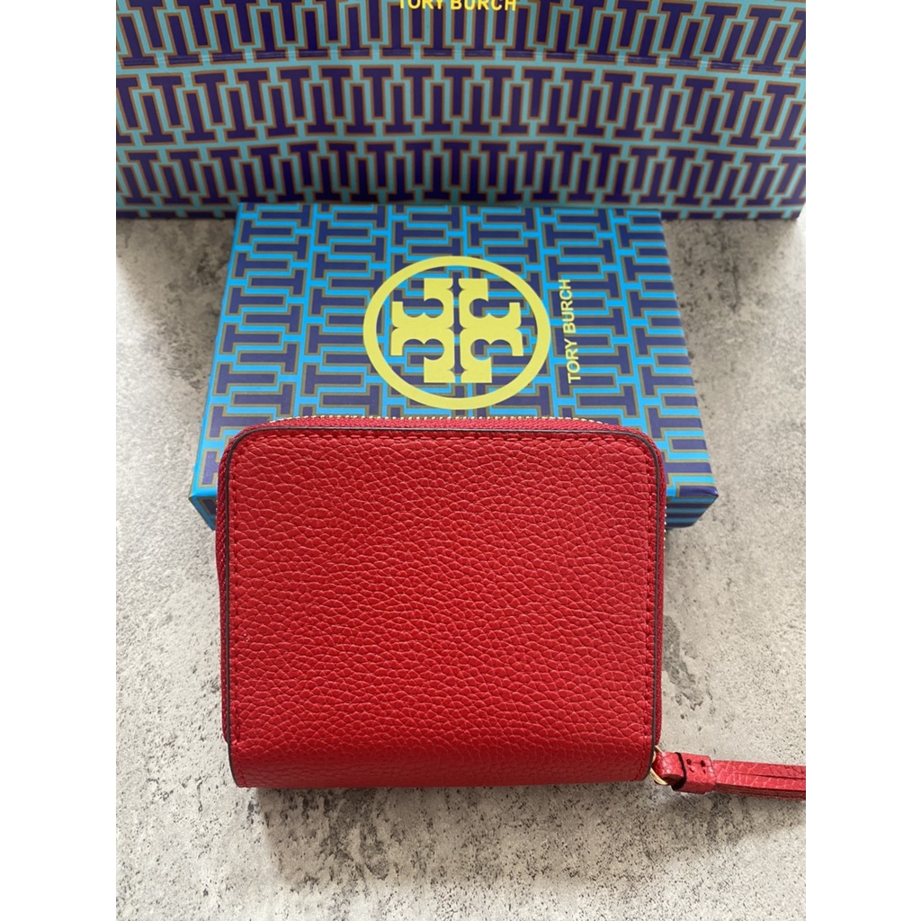 DOMPET WALLET TORY BURCH OZZIE THE OX SMALL MINI WALLET IN RED