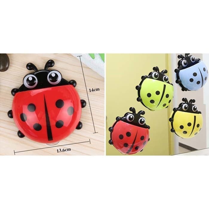 #LC-HL Tempat Sikat Gigi Odol Kumbang / Lady Bug Tooth Brush Holder