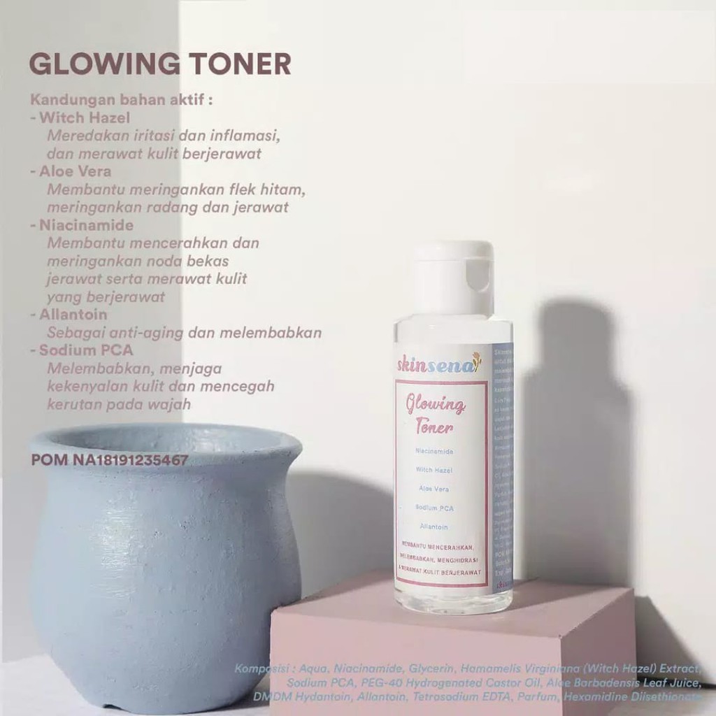 Glowing Toner BPOM - Skinsena