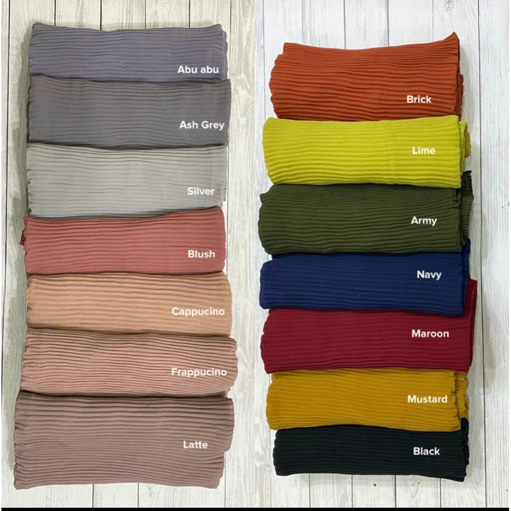 Pashmina Plisket Bahan Hygett Premium 160*65