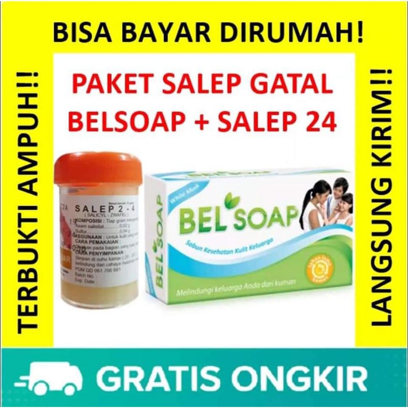 ORIGINAL - PAKET BELSOAP - SALEP 24 Salep Kulit Gatal Jamur Eksim Kering Obat Kulit Gatal2 Eksim Oba