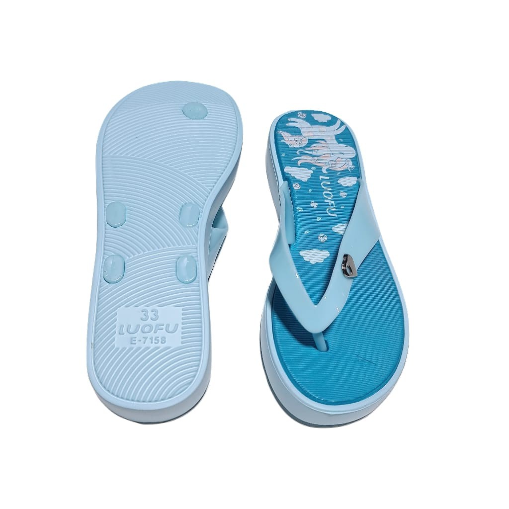 jelly sandal anak cewek luofu sendal jepit karet import E7158B68