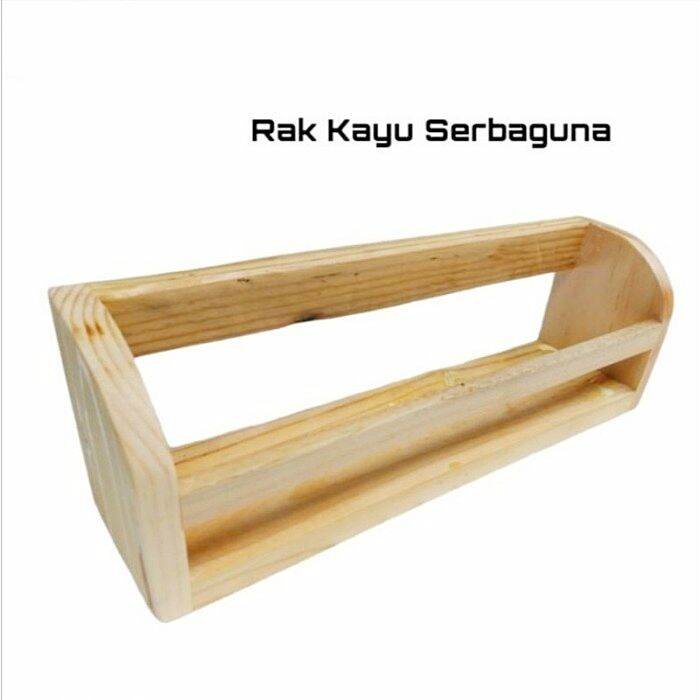 Rak Bumbu Kayu / Tempat Bumbu Kayu 5 Toples + Paku  Rak Bumbu Dapur Aesthetic Pajangan Rak Hiasan dinding