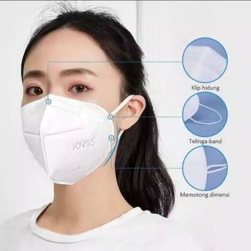 Masker KN95 5play BFE 95% no box 20pcs