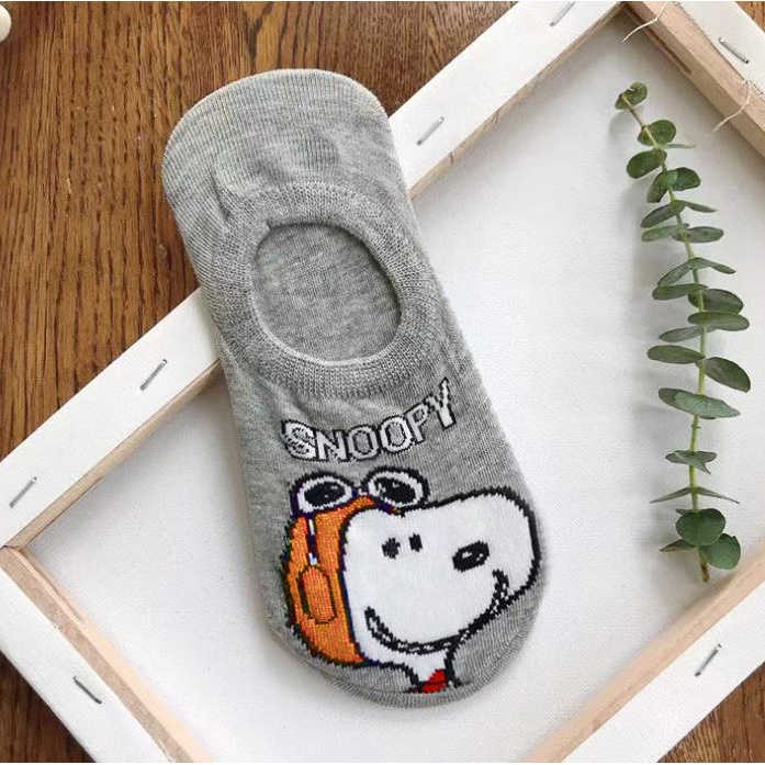 SNOOPY - Kaos Kaki Pendek Invisible Setelapak Kaki/ Kaos Kaki Tumit Dewasa Wanita-KWTO-003