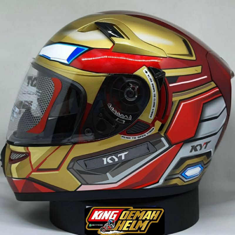 Jual HELM KYT K2RIDER IRON MAN ORIGINAL HELM KYT K2 RIDER IRONMAN KYT