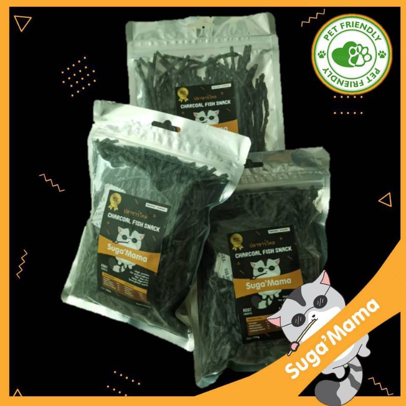 Fish Snack Charcoal 100Gram Sugar Glider Landak Kucing Anjing THAILAND High Quality Pet Friendly