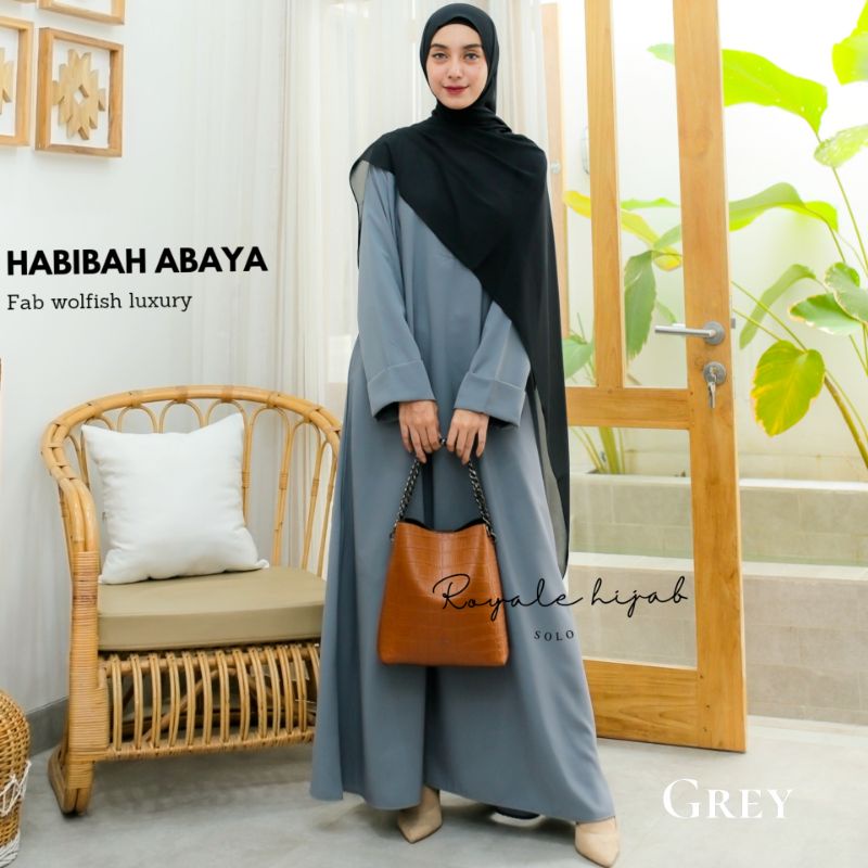 Royale - Habibah abaya polos wolfish premium