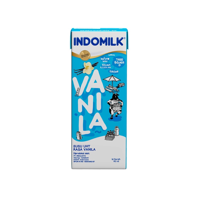 

Indomilk Susu Cair Uht Vanilla 190Ml - Alhanan/04