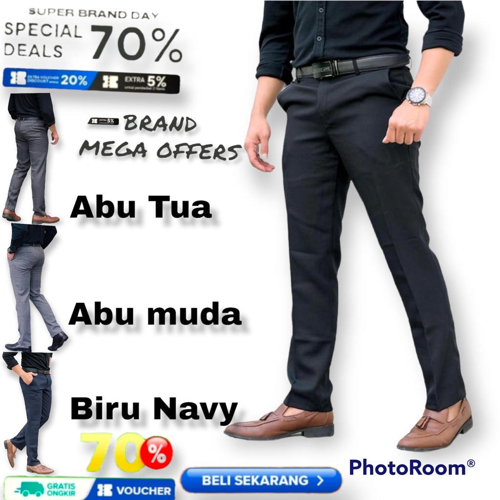 The Carera Executive Slim Fit Formal Long Pants/celana kantor pria
