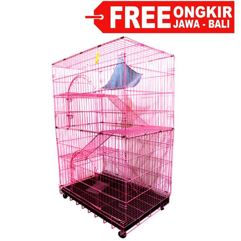 Kandang Kucing 3 Lantai Free Ongkir Pulau Jawa &amp; Bali