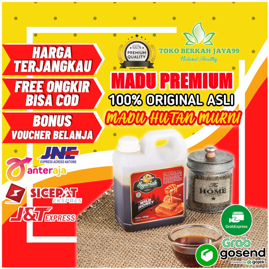 

Madu Hutan Asli Murni 100% Original Premium SYARIAH - Madu Sehat Honey Kemasan Jerigen 1 Kg