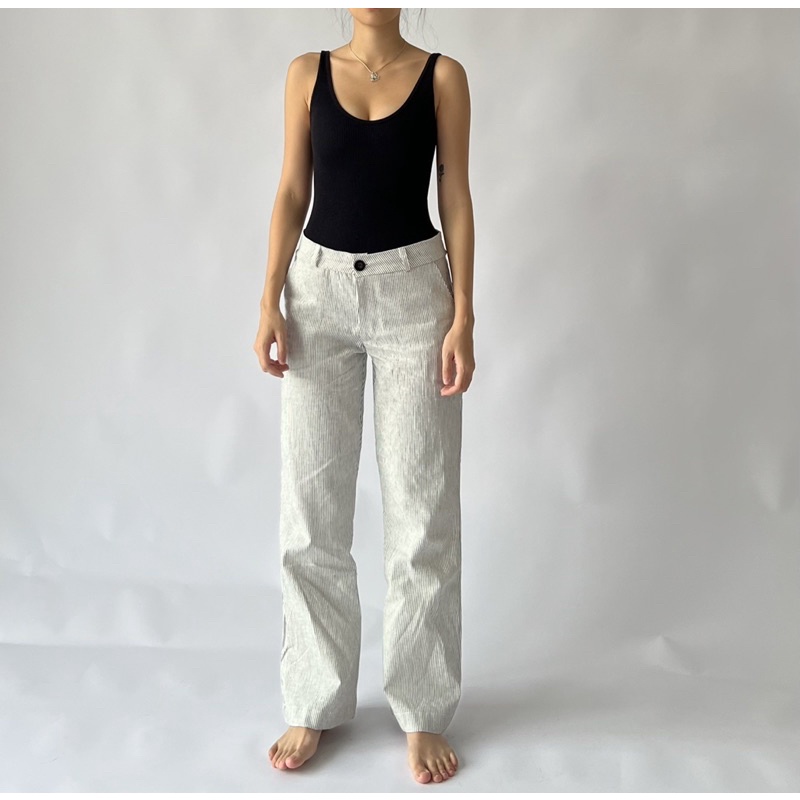 HerPalais Low Waisted Linen Pants