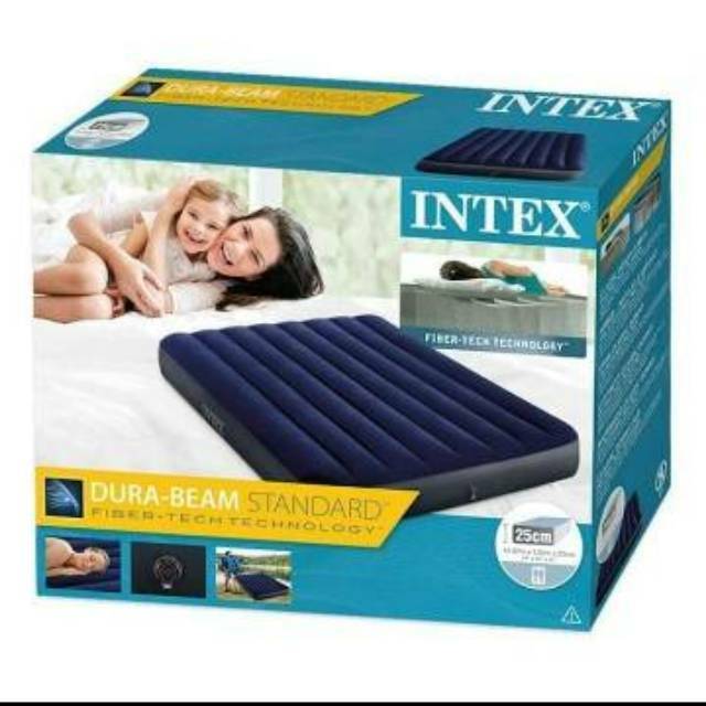 Intex 64758 - kasur angin intex durabeam standar blue - kasur double intex