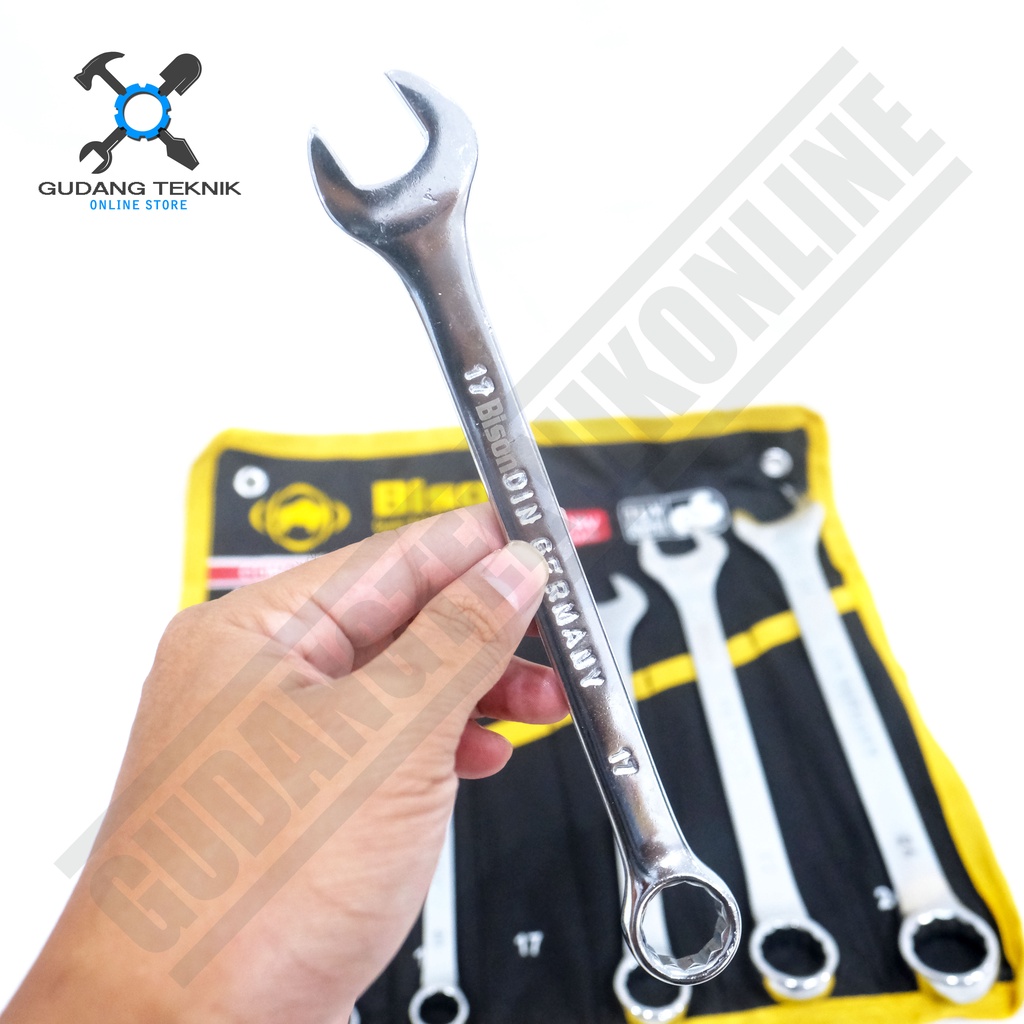 Kunci Ring Pas 1 SET 8pcs 8-19mm BISON / Combination Wrench 8 Pcs - Kunci Pas Ring 8 pcs 8-24mm BISON