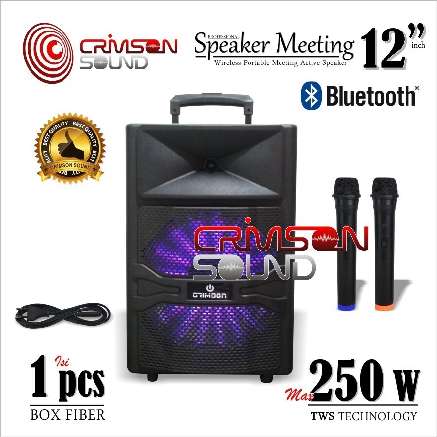 SPEAKER AKTIF 12 INCH CRIMSON OPTIMUS CR 12 USB BLUETOOTH ORIGINAL