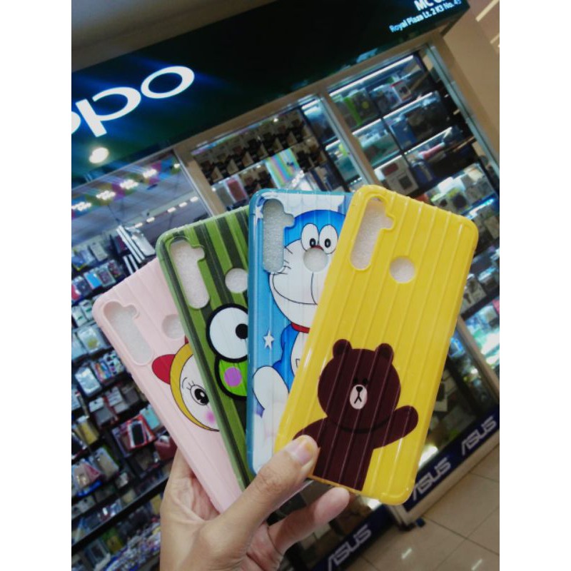 Luggage Travel Koper Case Casing+ Tempered Glass Full Realme C3/5/5i