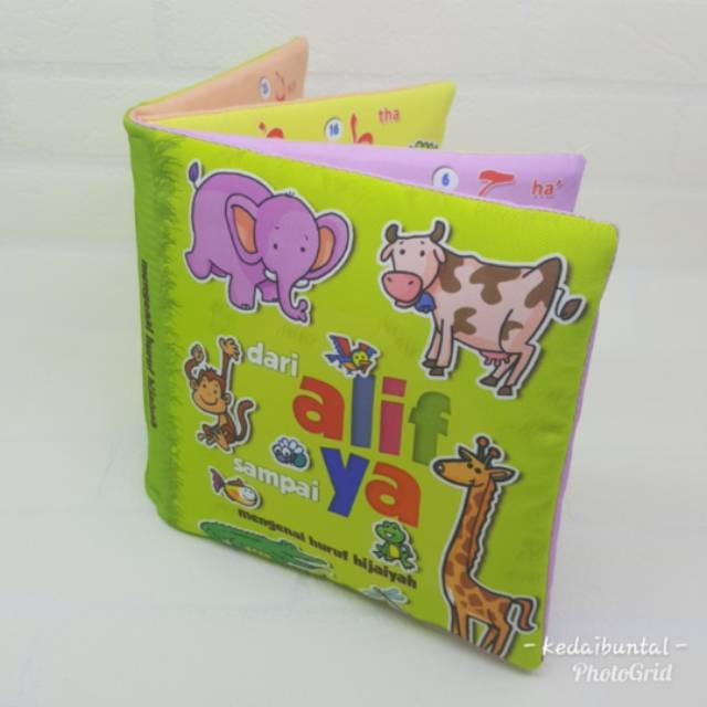 Mengenal Hijaiyah Buku Kain Buku Bantal Anak Muslim Soft Book Bilingual