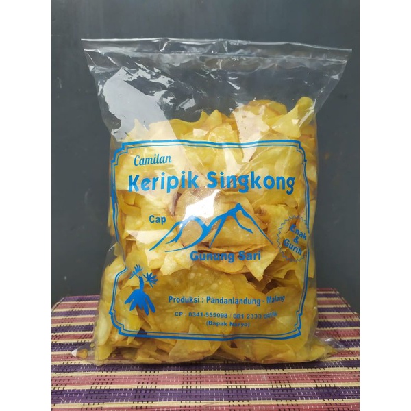 

Kripik Singkong Original dan Pedas Cap Gunung Sari Malang (Keripik enak dan nikmat bikin nagih )