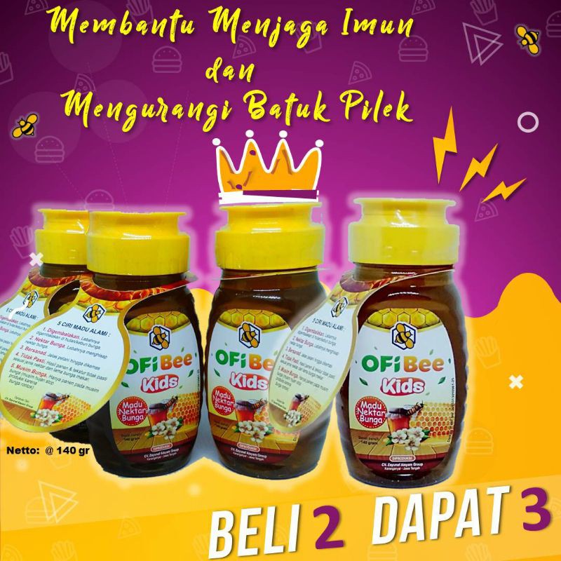 BELI 2 DAPAT 3 Madu Khusus Anak | Madu Kecerdasan dan Penambah Nafsu Makan Anak | Madu Anti Virus